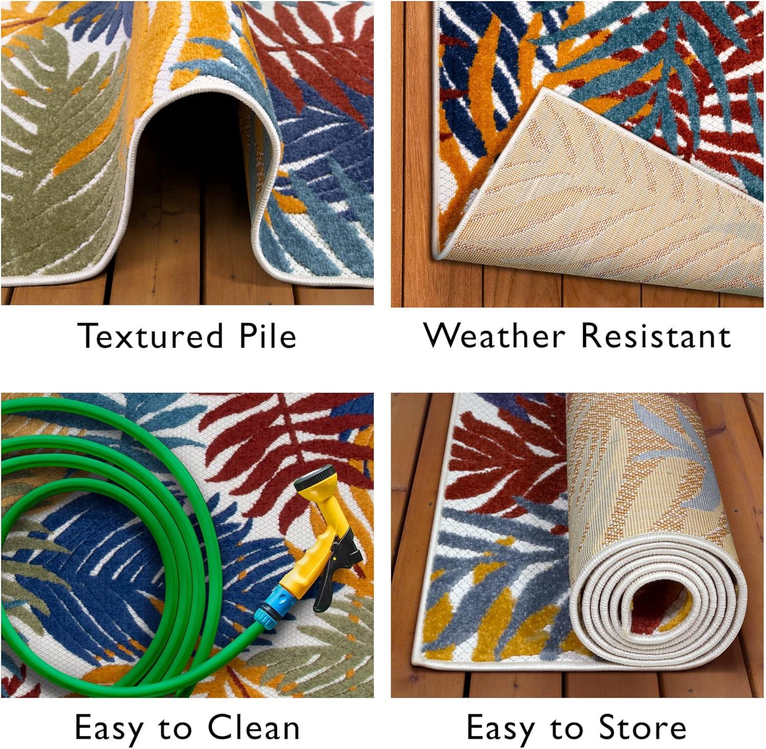 imageLeick Home 595223 Talipot Palm Indoor Outdoor Area Rug Rectangle 710x10