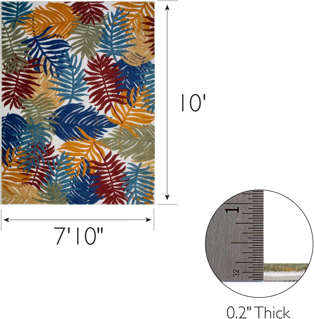 imageLeick Home 595223 Talipot Palm Indoor Outdoor Area Rug Rectangle 710x10