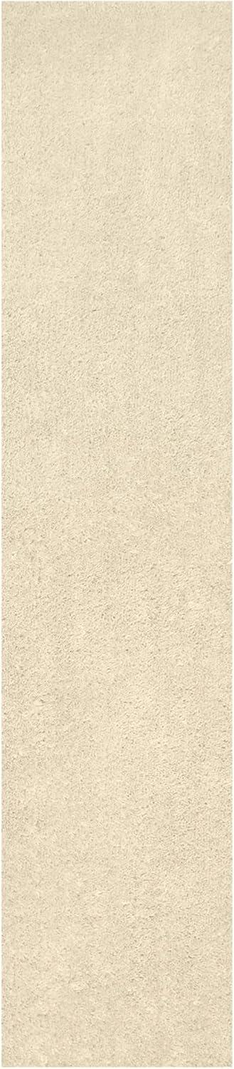 imageLeick Home 596015 Dagen Soft Shag Modern Rug Solid Beige Living Room Bedroom Area Rug Rectangle 67 x 96Cream