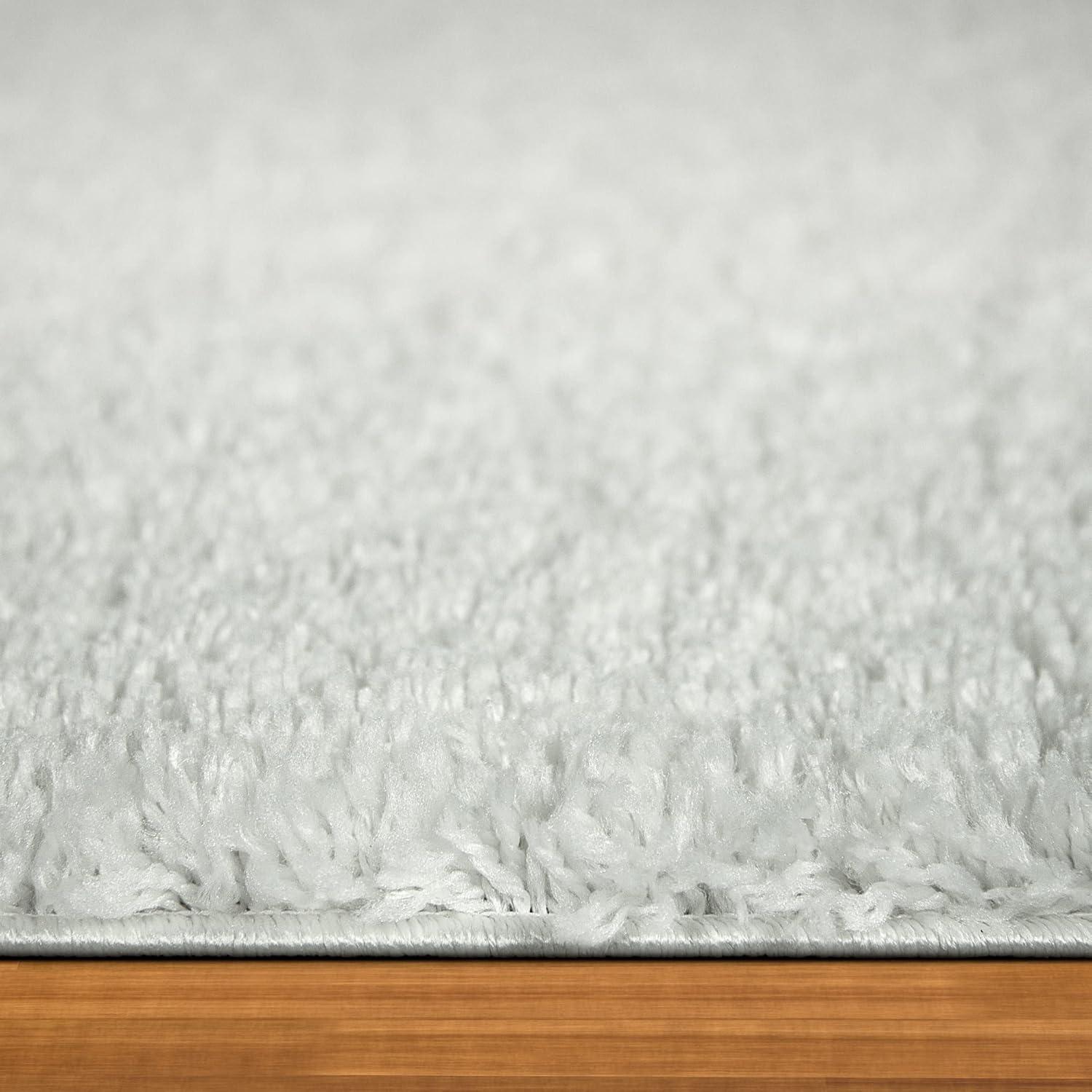 imageLeick Home 596015 Dagen Soft Shag Modern Rug Solid Beige Living Room Bedroom Area Rug Rectangle 67 x 96Cream