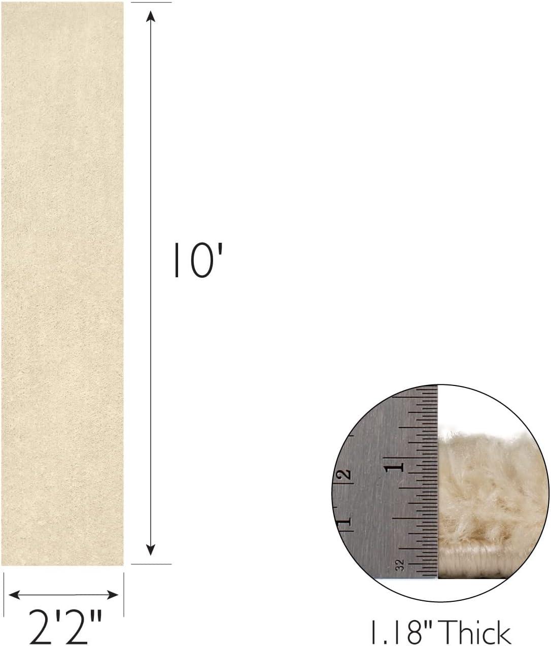 imageLeick Home 596015 Dagen Soft Shag Modern Rug Solid Beige Living Room Bedroom Area Rug Rectangle 67 x 96Cream