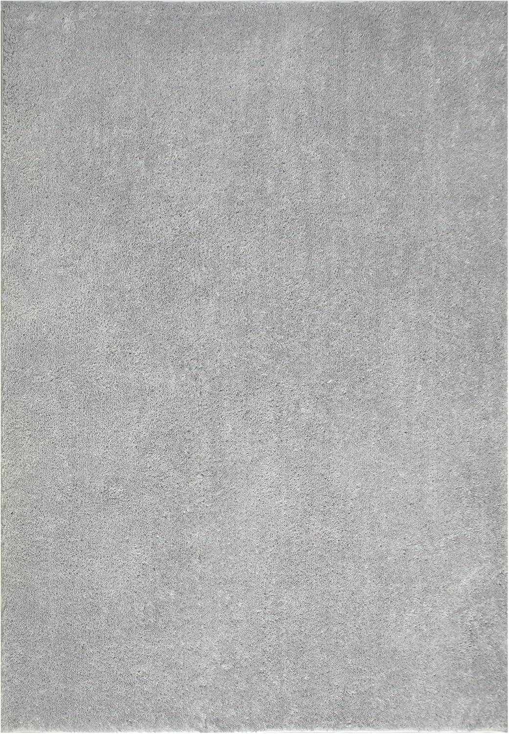 imageLeick Home 596015 Dagen Soft Shag Modern Rug Solid Beige Living Room Bedroom Area Rug Rectangle 67 x 96Grey