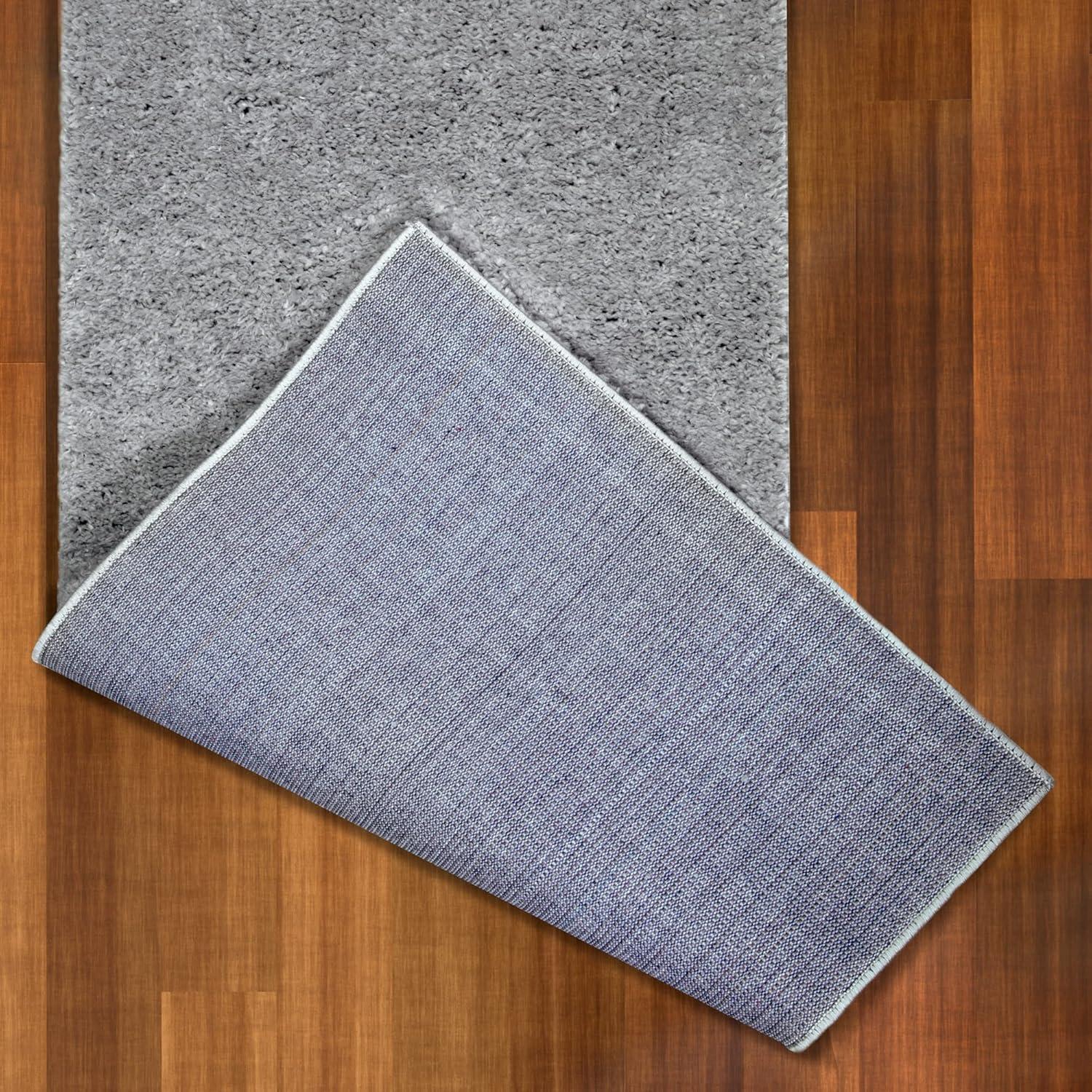 imageLeick Home 596015 Dagen Soft Shag Modern Rug Solid Beige Living Room Bedroom Area Rug Rectangle 67 x 96Grey