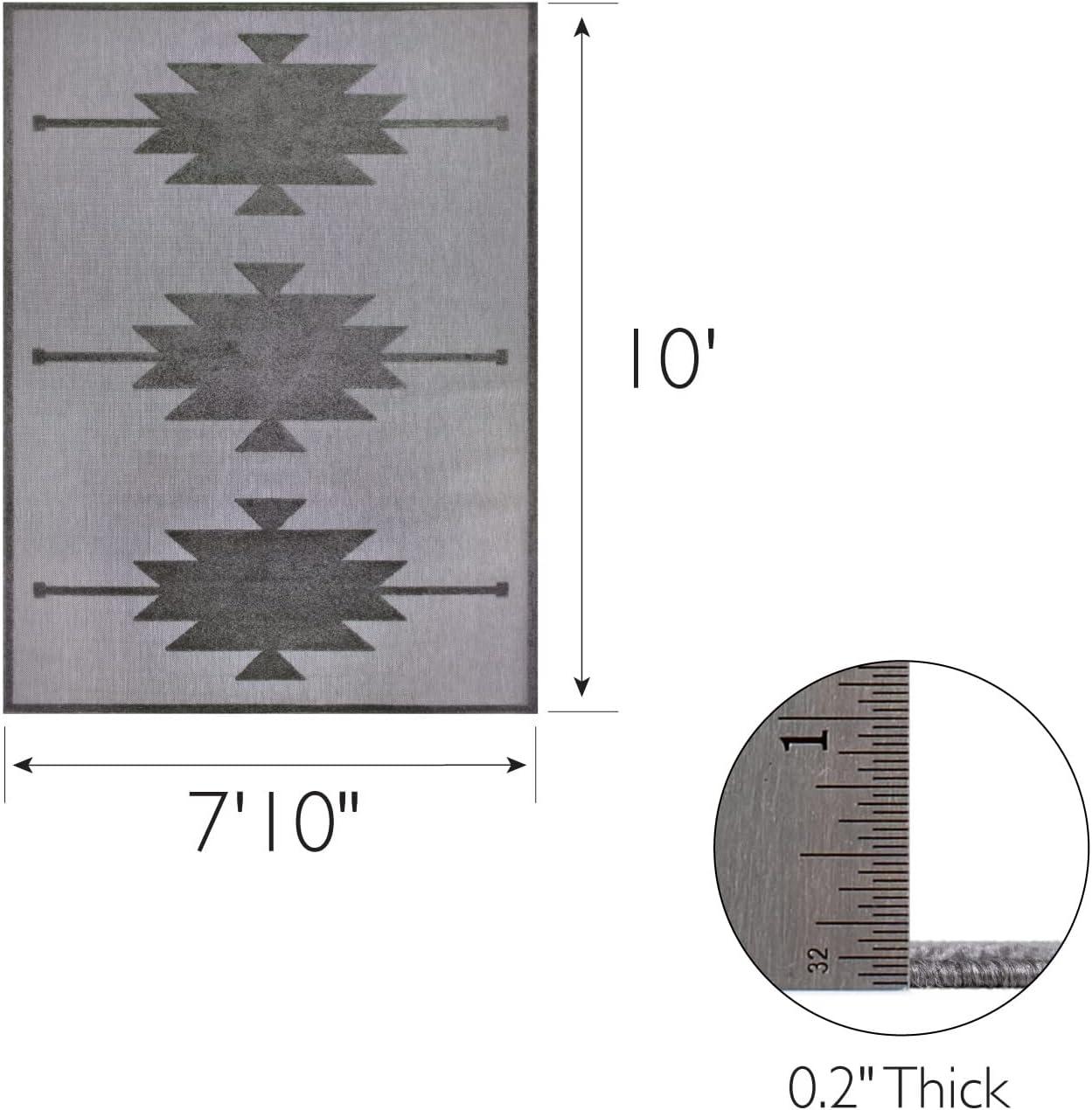 imageLeick Home 596700 Tegan Southwestern Indoor Outdoor Area Rug Rectangle 710x10