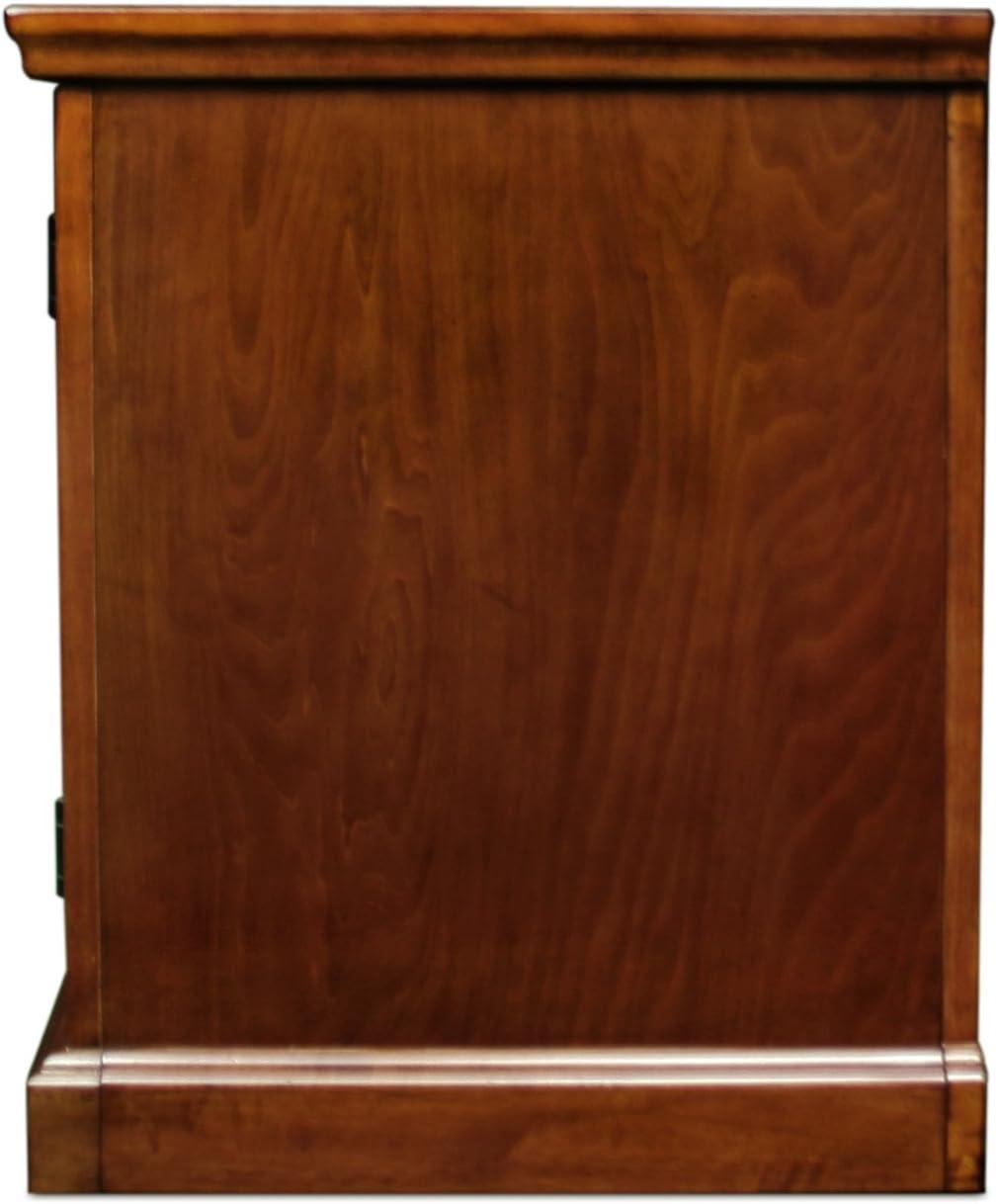 imageLeick Home 87350 Three Door TV Stand with Cabinet Storage for 55 TVs Westwood Brown CherryBrown Cherry Black