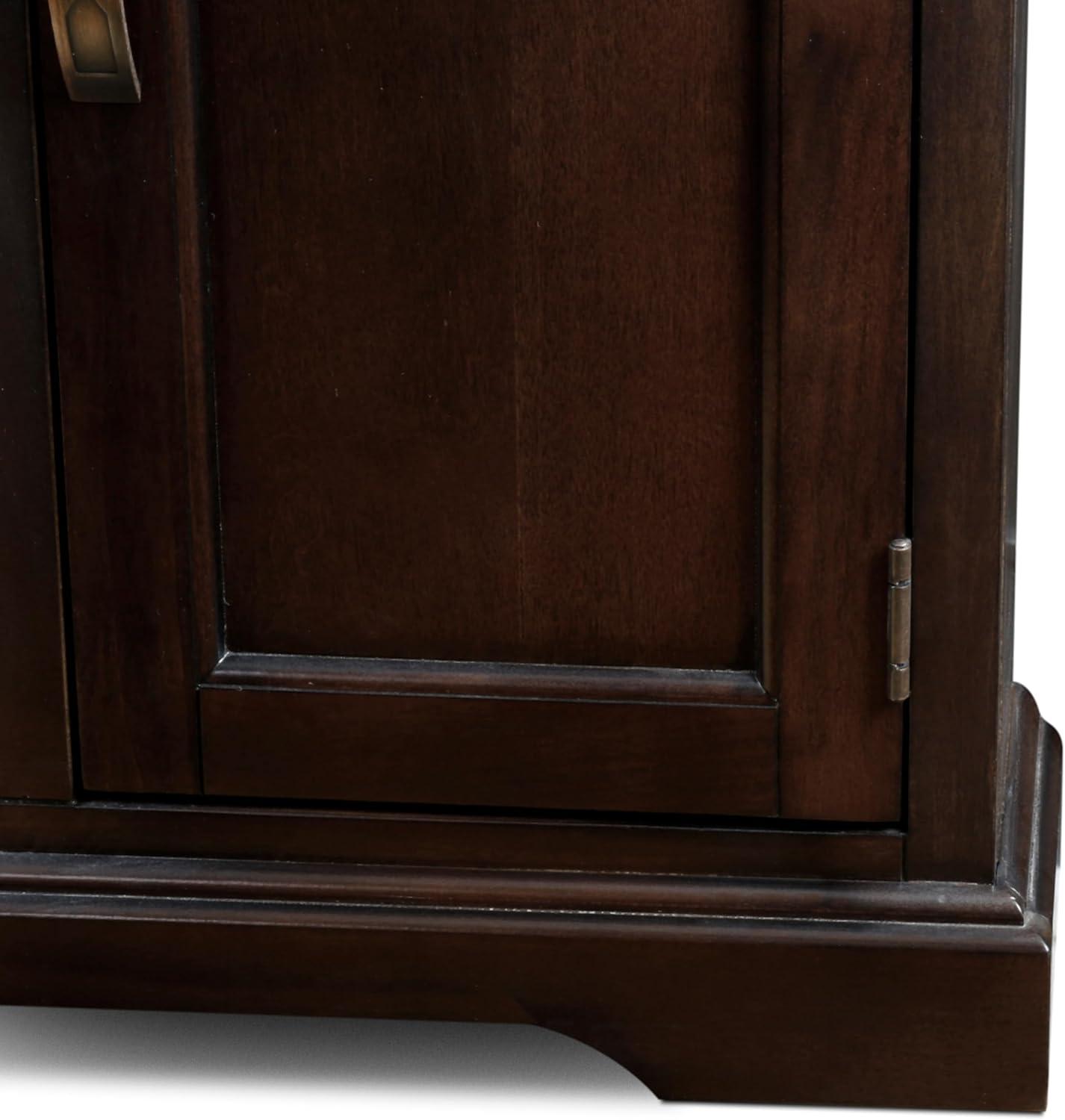 imageLeick Home 87350 Three Door TV Stand with Cabinet Storage for 55 TVs Westwood Brown CherryChocolate Cherry Bronze