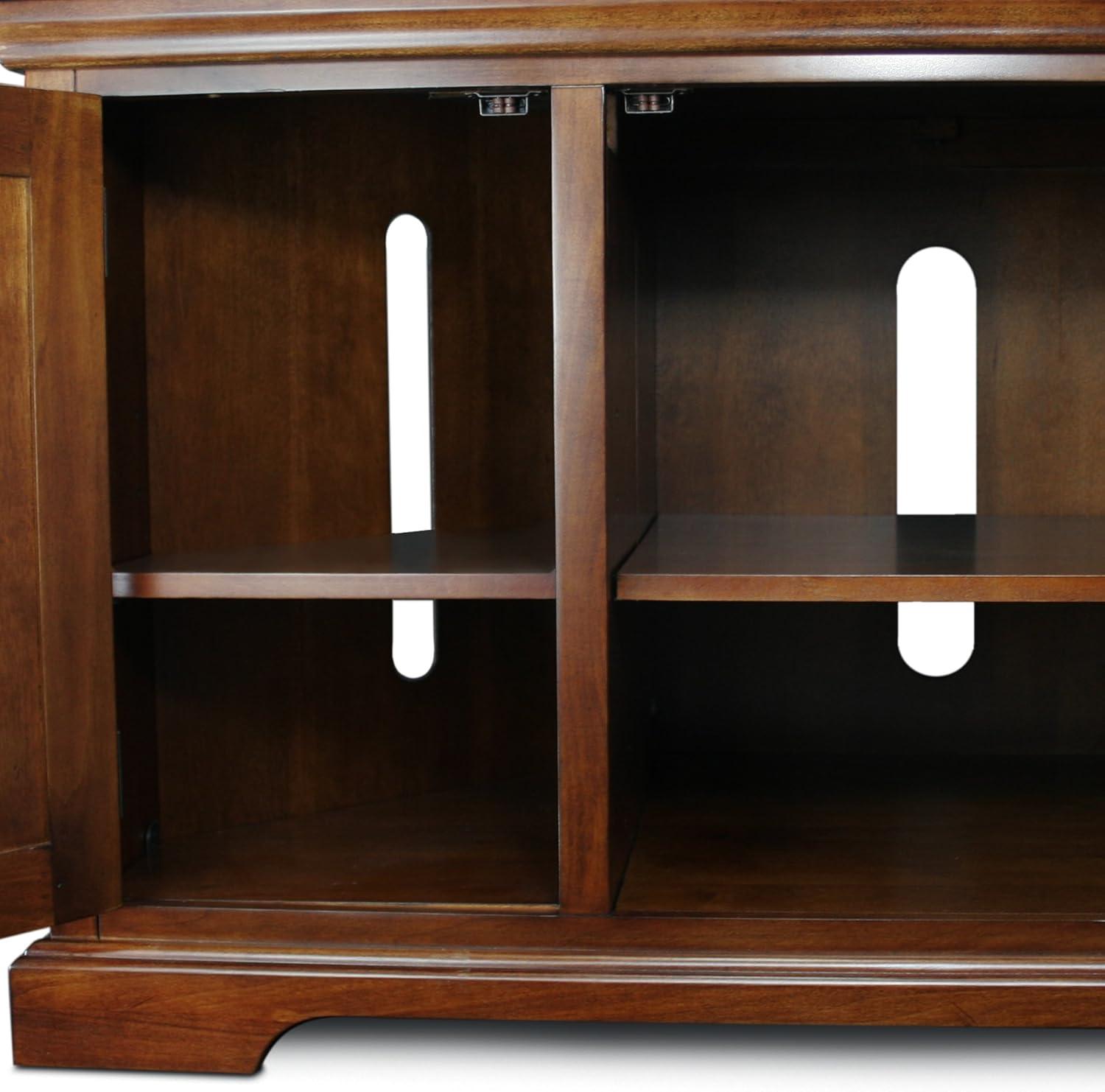 imageLeick Home 87385 Westwood Three Door Corner TV Stand For 50 TVs Brown Cherry