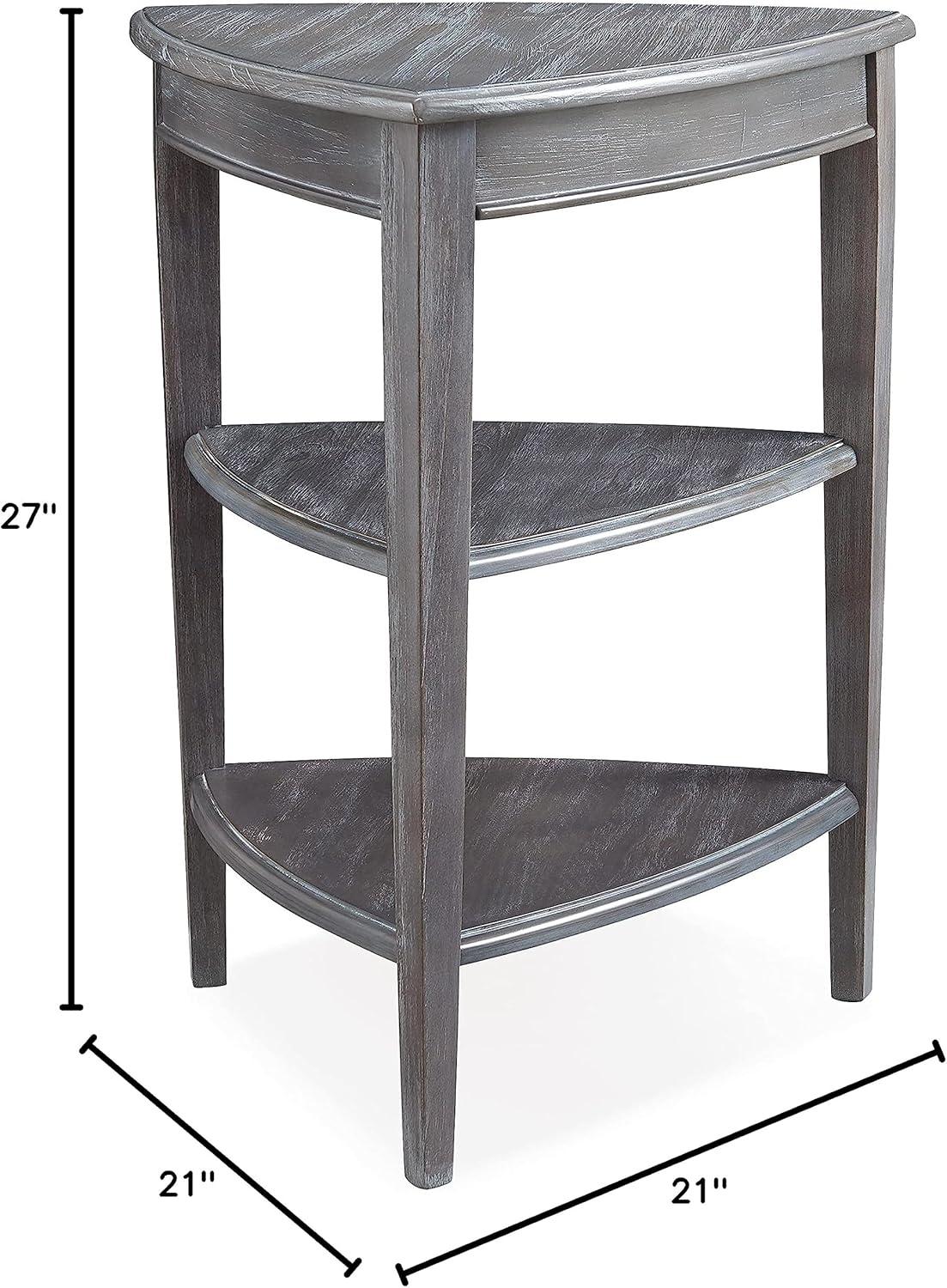 imageLeick Home 9009GR Shield Side Table Rustic Gray 21 in x 21 in x 27 in