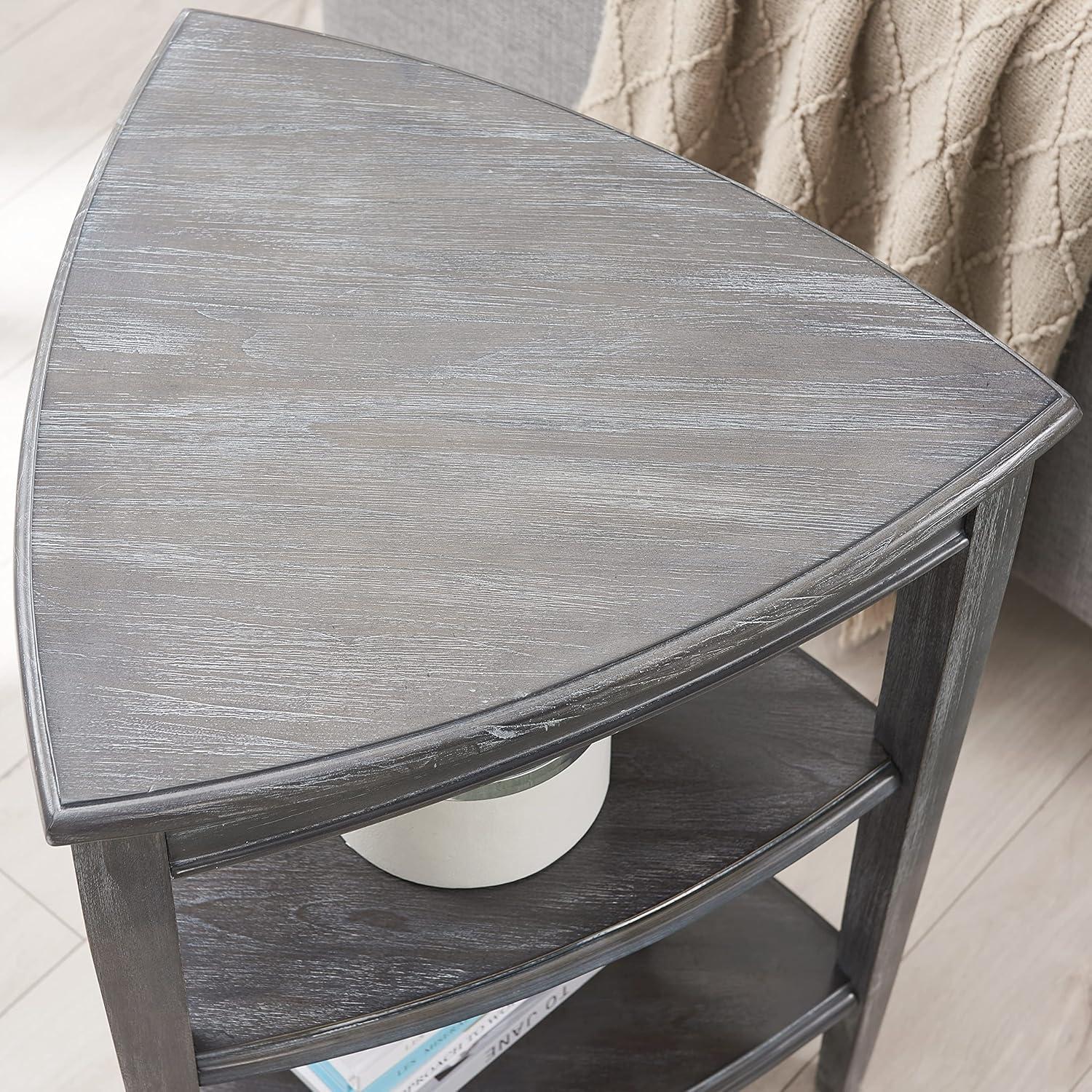 imageLeick Home 9009GR Shield Side Table Rustic Gray 21 in x 21 in x 27 in