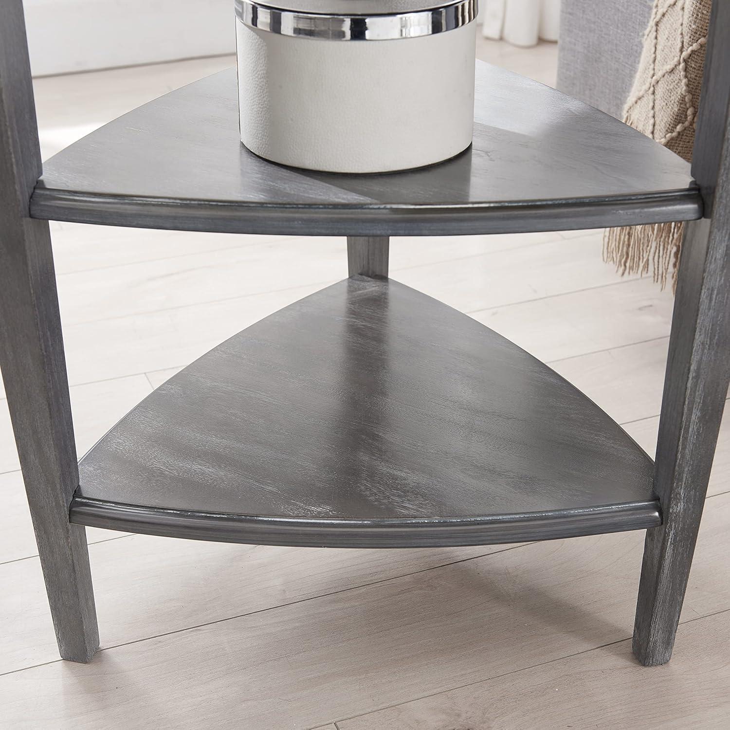 imageLeick Home 9009GR Shield Side Table Rustic Gray 21 in x 21 in x 27 in