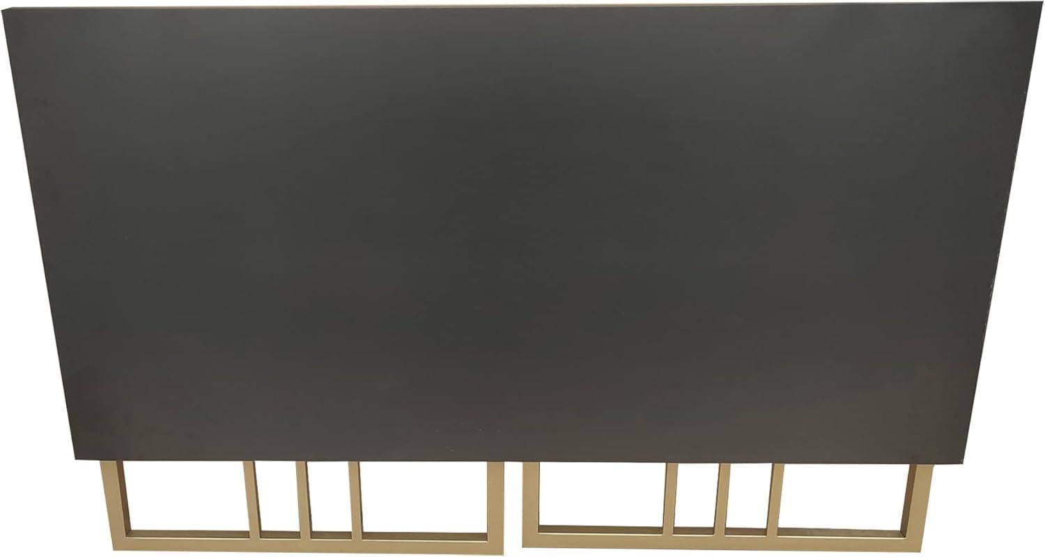 imageLeick Home Collapsible Slatted Mission Writing Computer Desk Space Saving for Bedroom Home Office Small Spaces Fully Assembled BlackGold 70001BLKGD