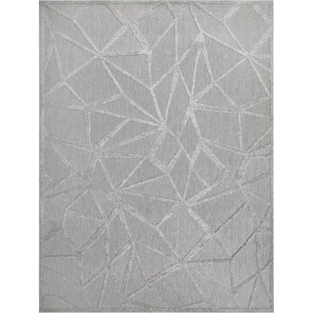 imageDesign House Leick Home Vennor Indoor and Outdoor Area Rug Geometric Pattern 7 ft x 10 ft Gray 595744Grey
