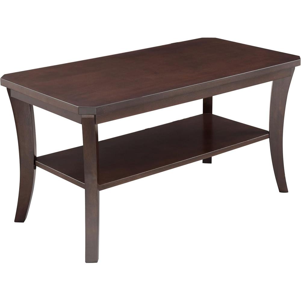 imageLeick Home 10303 Boa CondoApartment Coffee Table with Shelf Chocolate Oak