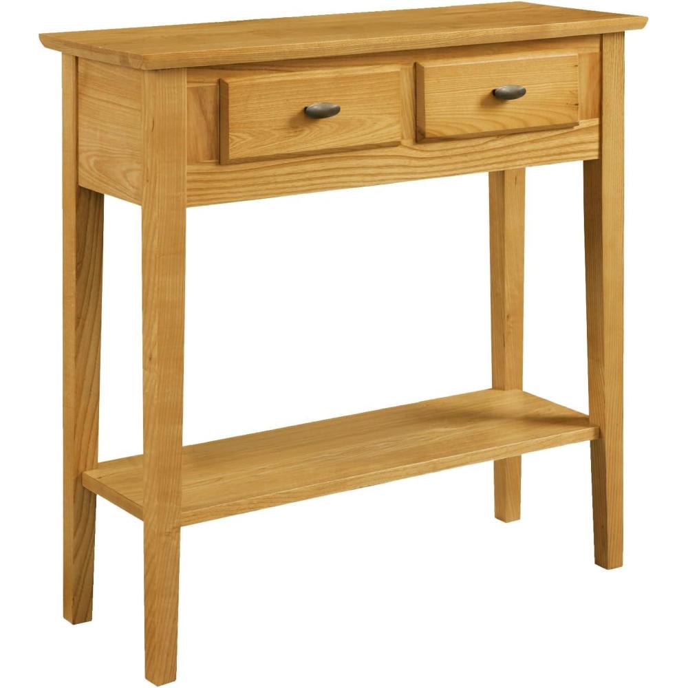 imageLeick Home 24032 Beckett One Drawer Hall Stand with Shelf for Living Room Hallway Entryway AnthracitePewterDesert Sands