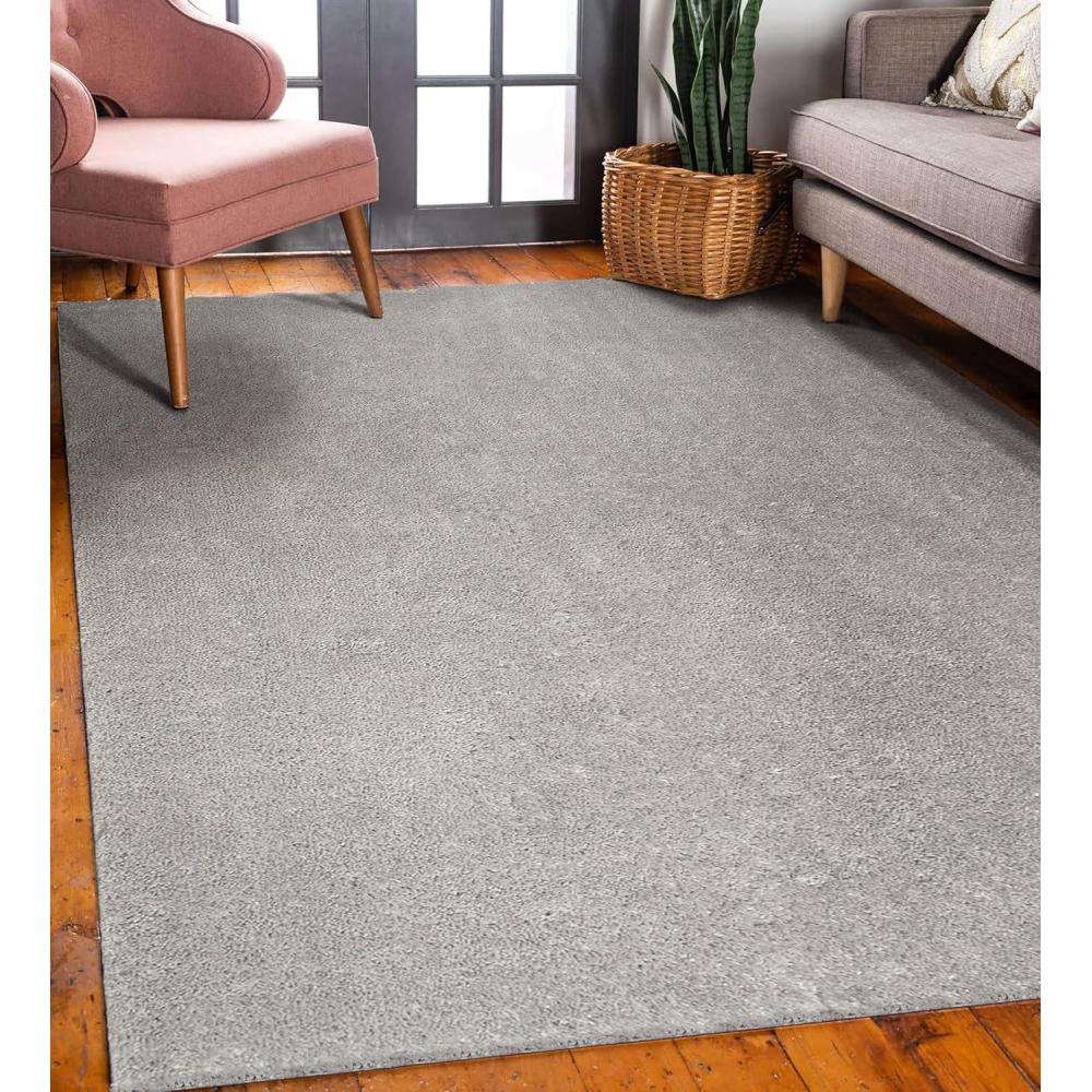 imageLeick Home 594762 Dagen Soft Shag Modern Rug Solid Gray Living Room Bedroom Area Rug Rectangle 39 x 59Grey