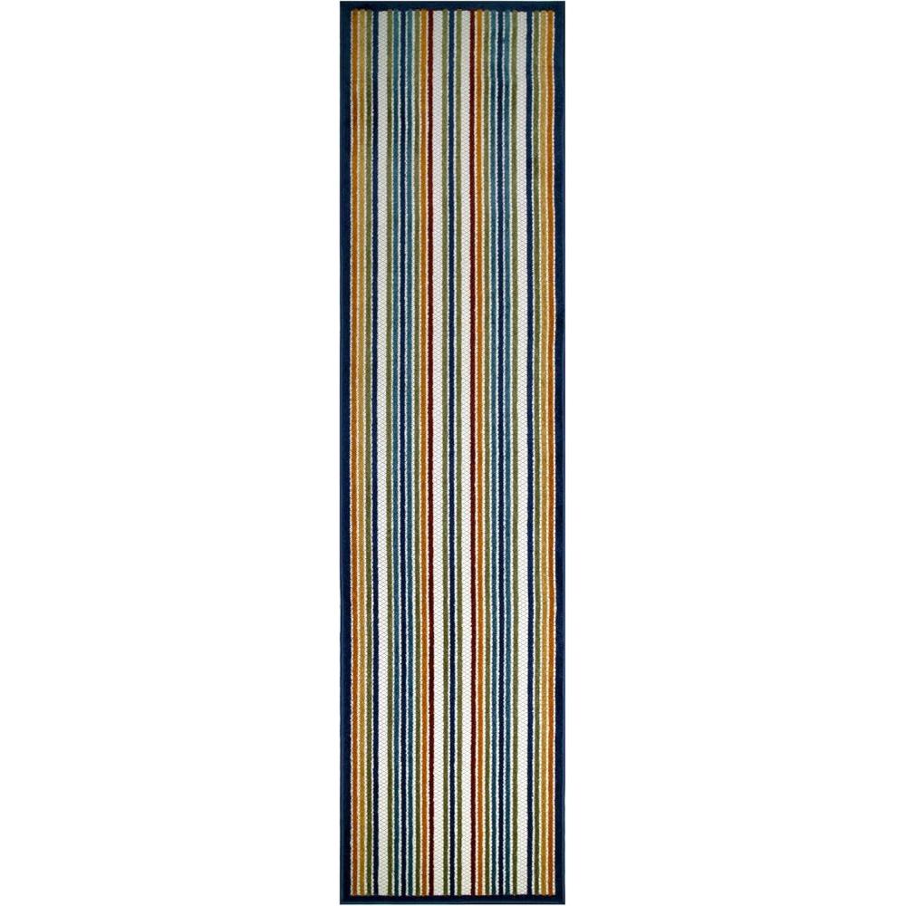 imageLeick Home 595009 Blithe Runner Colorful Line Indoor Outdoor Area Rug Runner 2x8Runner