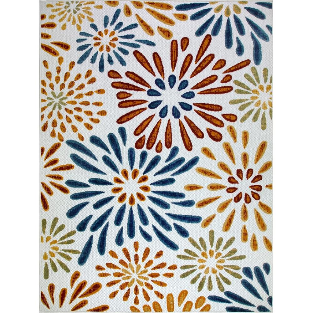 imageLeick Home 595439 Beam Flower Indoor Outdoor Area Rug Rectangle 710x10