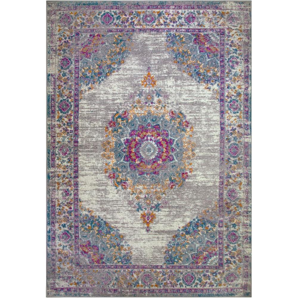 imageLeick Home 596114 Oryn Vintage Multicolor Medallion Boho Chic Living Room Bedroom Area Rug Rectangle 53 x 77