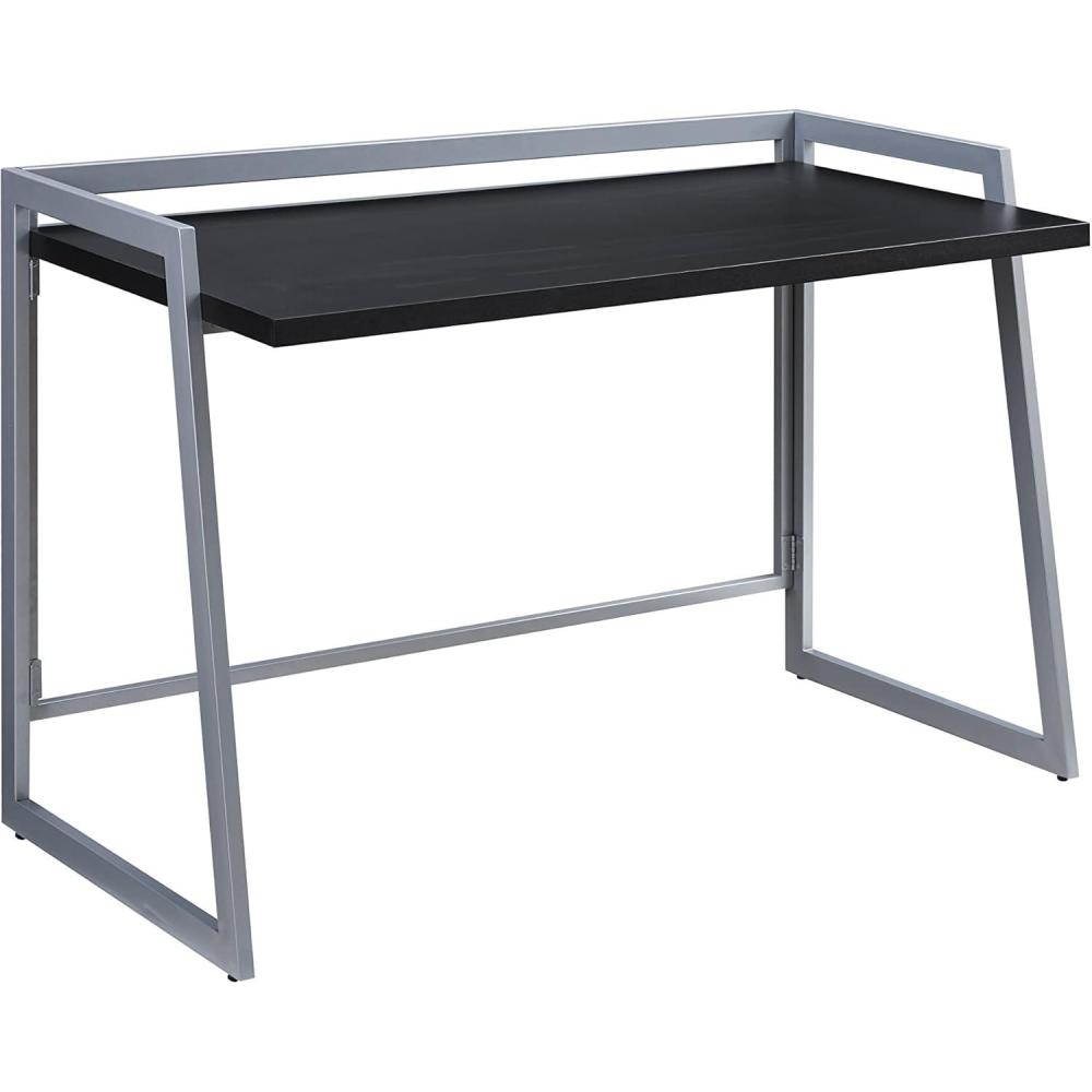 imageLeick Home 70004BLKNK Mixed Metal and Wood Desk BlackNickelBlackNickel