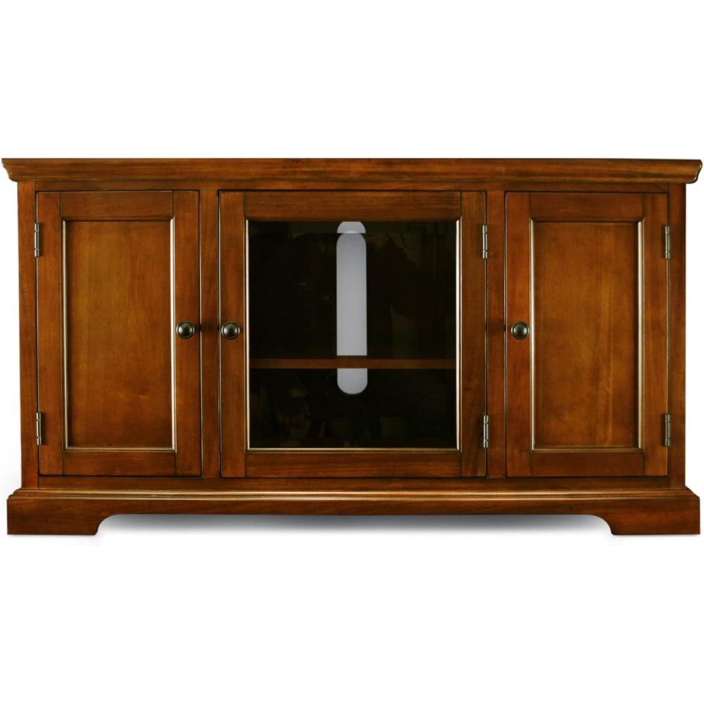 imageLeick Home 87385 Westwood Three Door Corner TV Stand For 50 TVs Brown Cherry