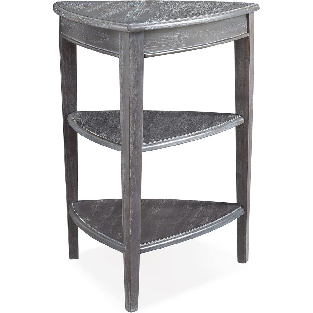 imageLeick Home 9009GR Shield Side Table Rustic Gray 21 in x 21 in x 27 in