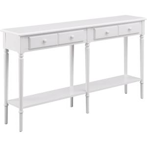 Leick Home 214445 Coastal Nightstand One Drawer Side Table with USB-C Fast Charging Station AC/USB Charger and Shelf, 2-Pack, Swan Black(Orchid White)