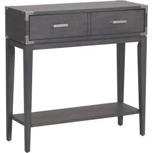 Leick Home 24032 Beckett One Drawer Hall Stand with Shelf for Living Room, Hallway, Entryway, Anthracite/Pewter(Anthracite)