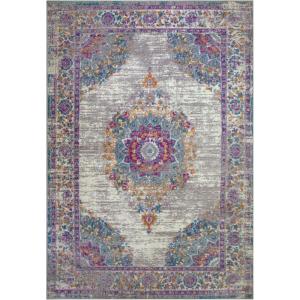 Leick Home 596114 Oryn Vintage Multicolor Medallion Boho Chic Living Room Bedroom Area Rug Rectangle 5’3″ x 7’7″