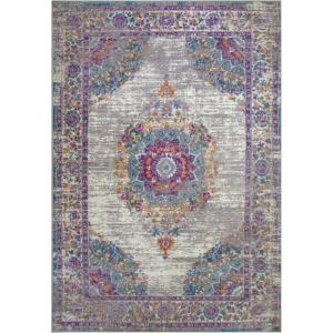 Leick Home 596122 Oryn Vintage Multicolor Medallion Boho Chic Living Room Bedroom Area Rug Rectangle 6’7″ x 9’6″