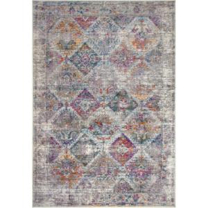 Leick Home 596221 Calian Vintage Multicolor Patchwork Boho Chic Faded Living Room Bedroom Area Rug Rectangle 7’10” x 10′