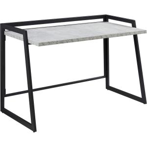 Leick Home 70004-BLKNK Mixed Metal and Wood Desk, Black/Nickel(Concrete/Gunmetal)