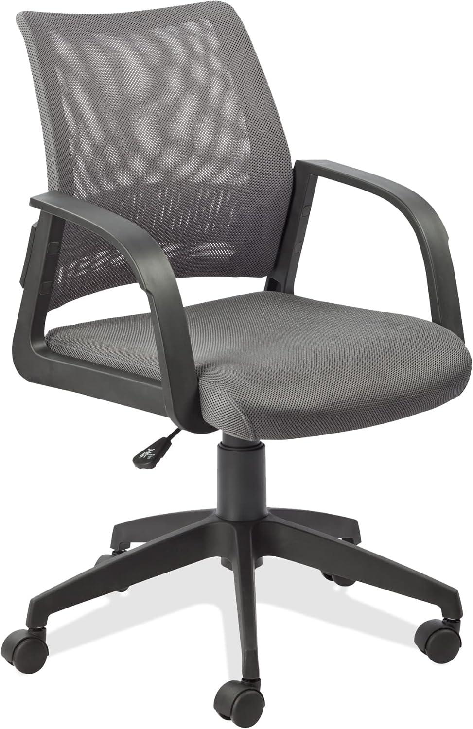 imageLeick Home 10066GR Adjustable Height Mesh Back Office Desk Chair Gray