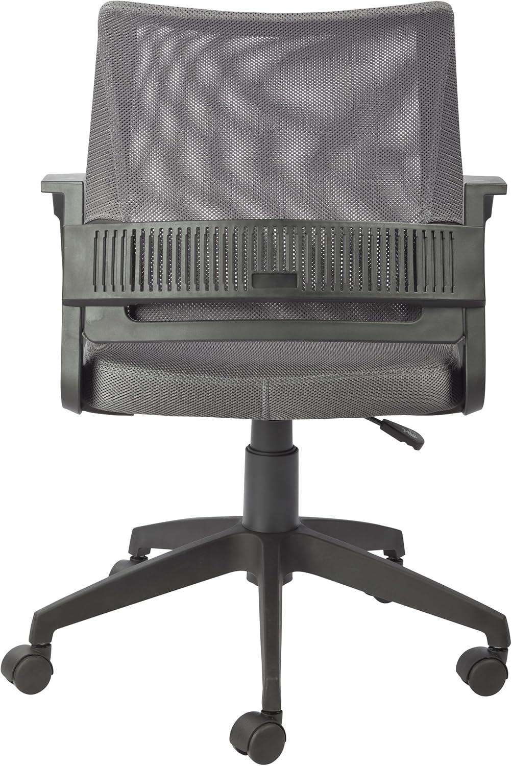 imageLeick Home 10066GR Adjustable Height Mesh Back Office Desk Chair Gray