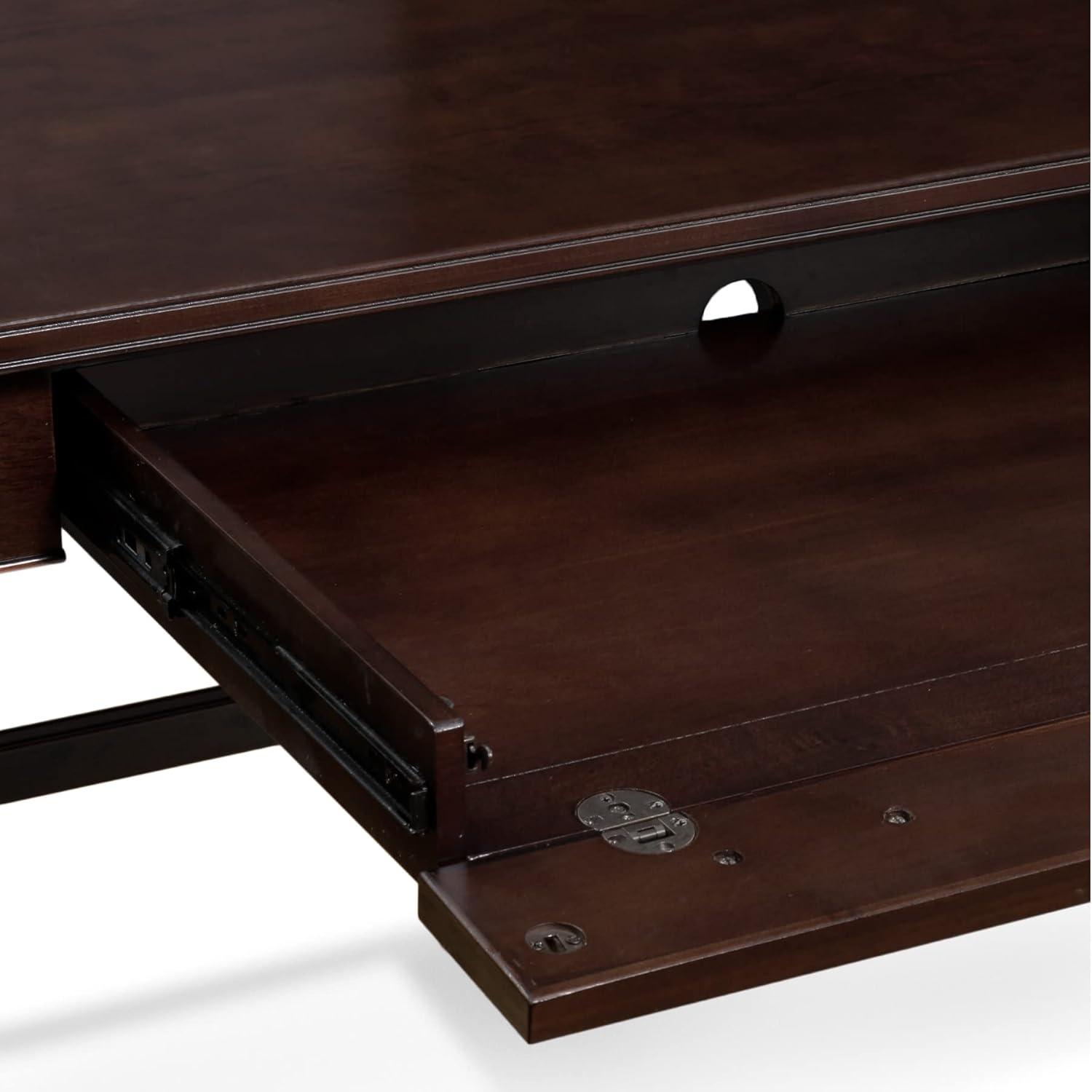 imageLeick Home 10511 Laurent Writing Desk with Drop Front Keyboard Drawer Chocolate Cherry