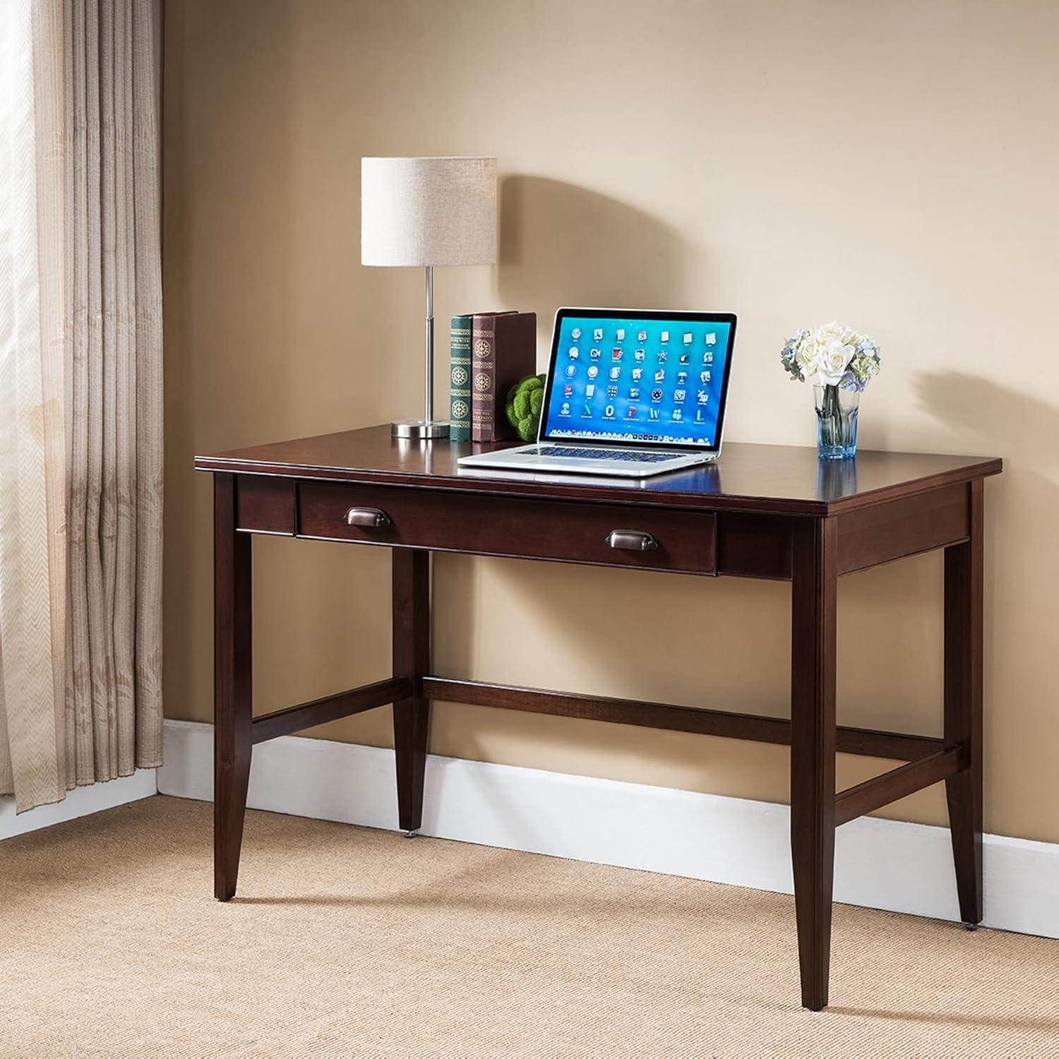 imageLeick Home 10511 Laurent Writing Desk with Drop Front Keyboard Drawer Chocolate Cherry