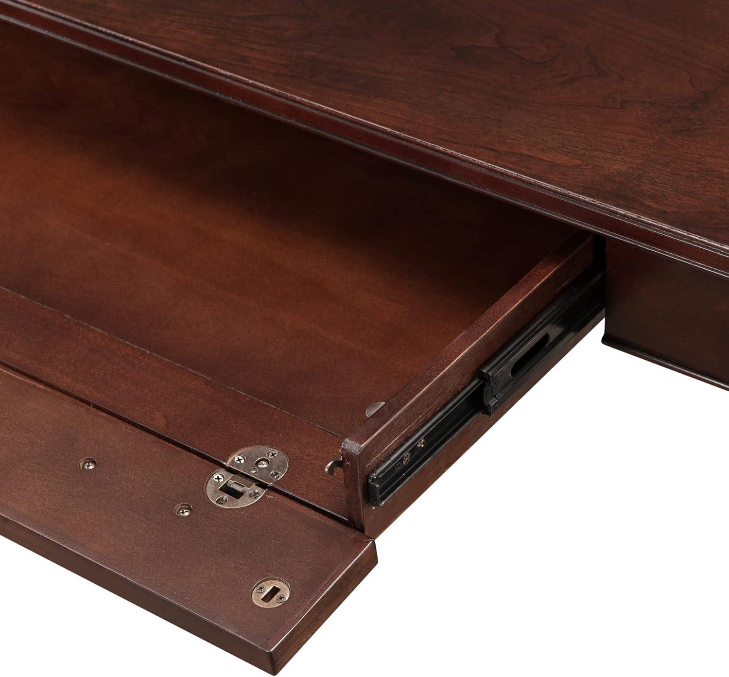 imageLeick Home 10511 Laurent Writing Desk with Drop Front Keyboard Drawer Chocolate Cherry