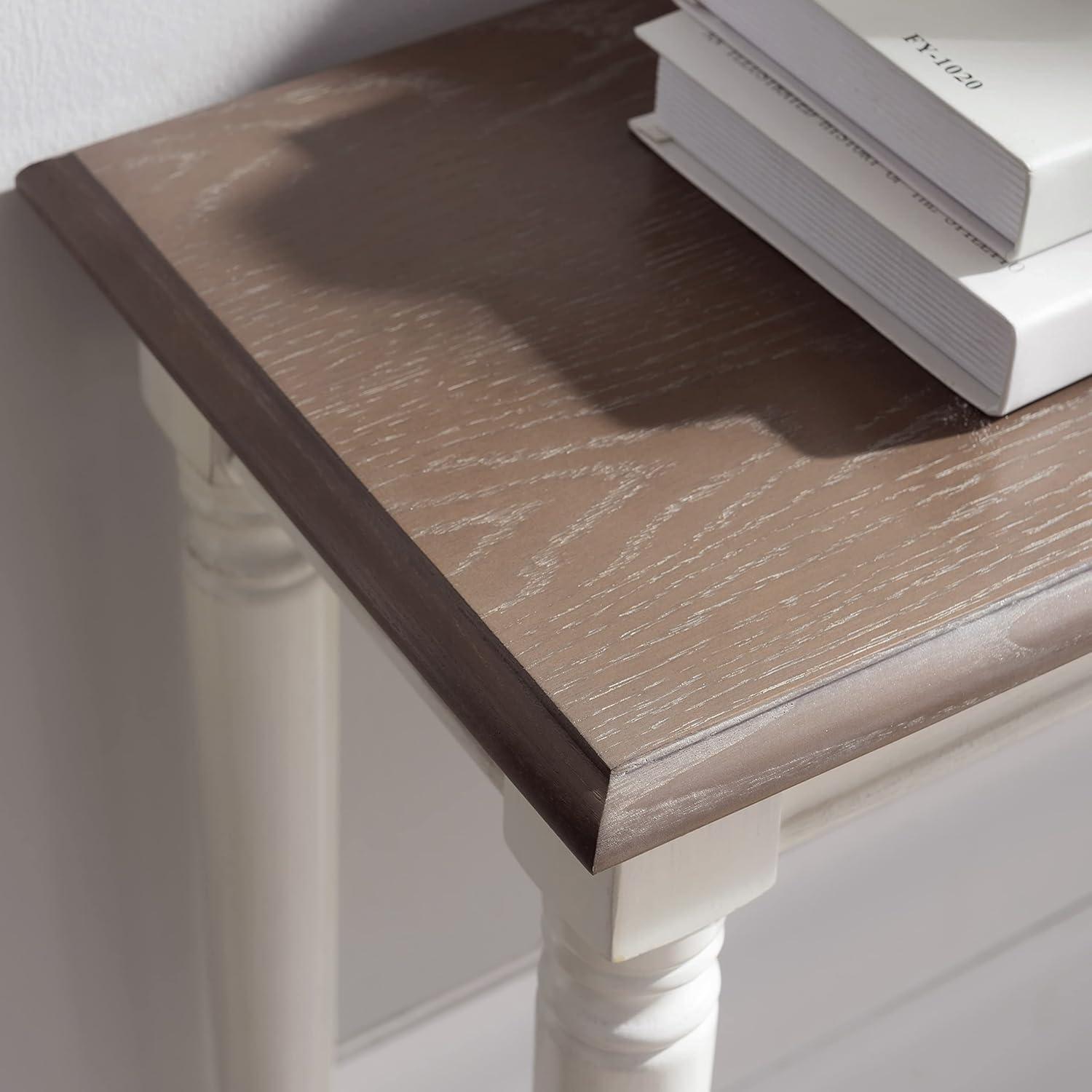 imageLeick Home 11732 Toscana Hall Console Table Dry Brushed Ecru and Soft Gray Glazed Otter