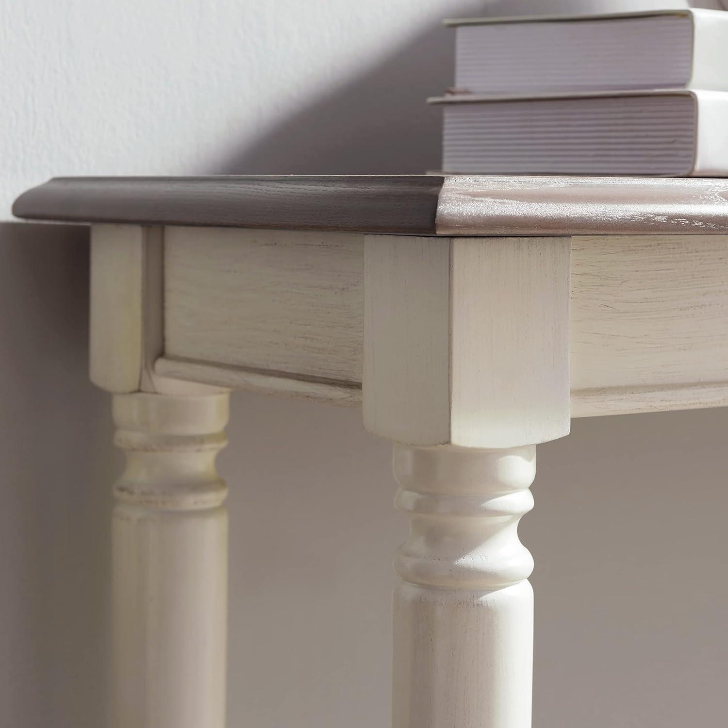 imageLeick Home 11732 Toscana Hall Console Table Dry Brushed Ecru and Soft Gray Glazed Otter