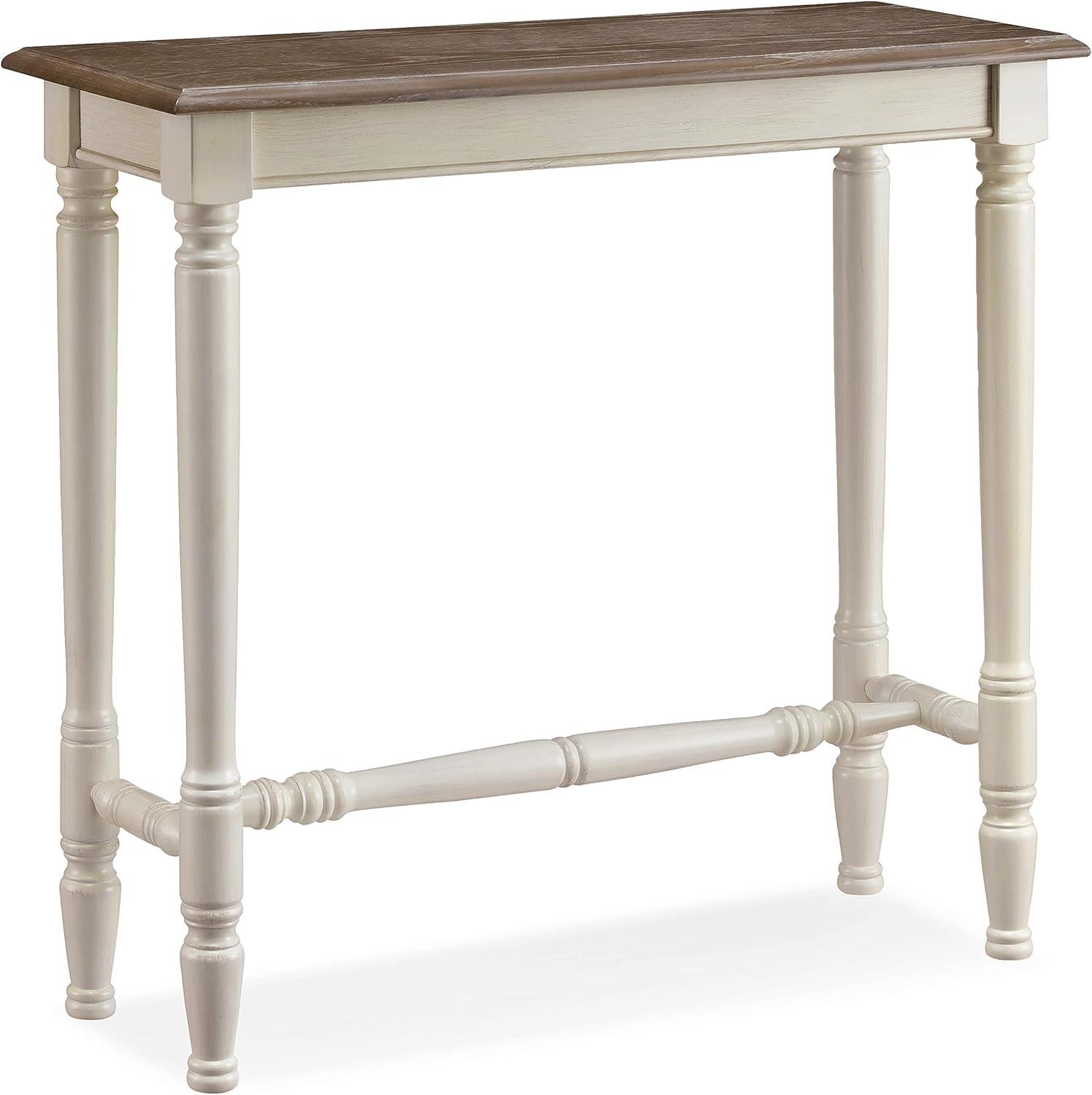 imageLeick Home 11732 Toscana Hall Console Table Dry Brushed Ecru and Soft Gray Glazed Otter
