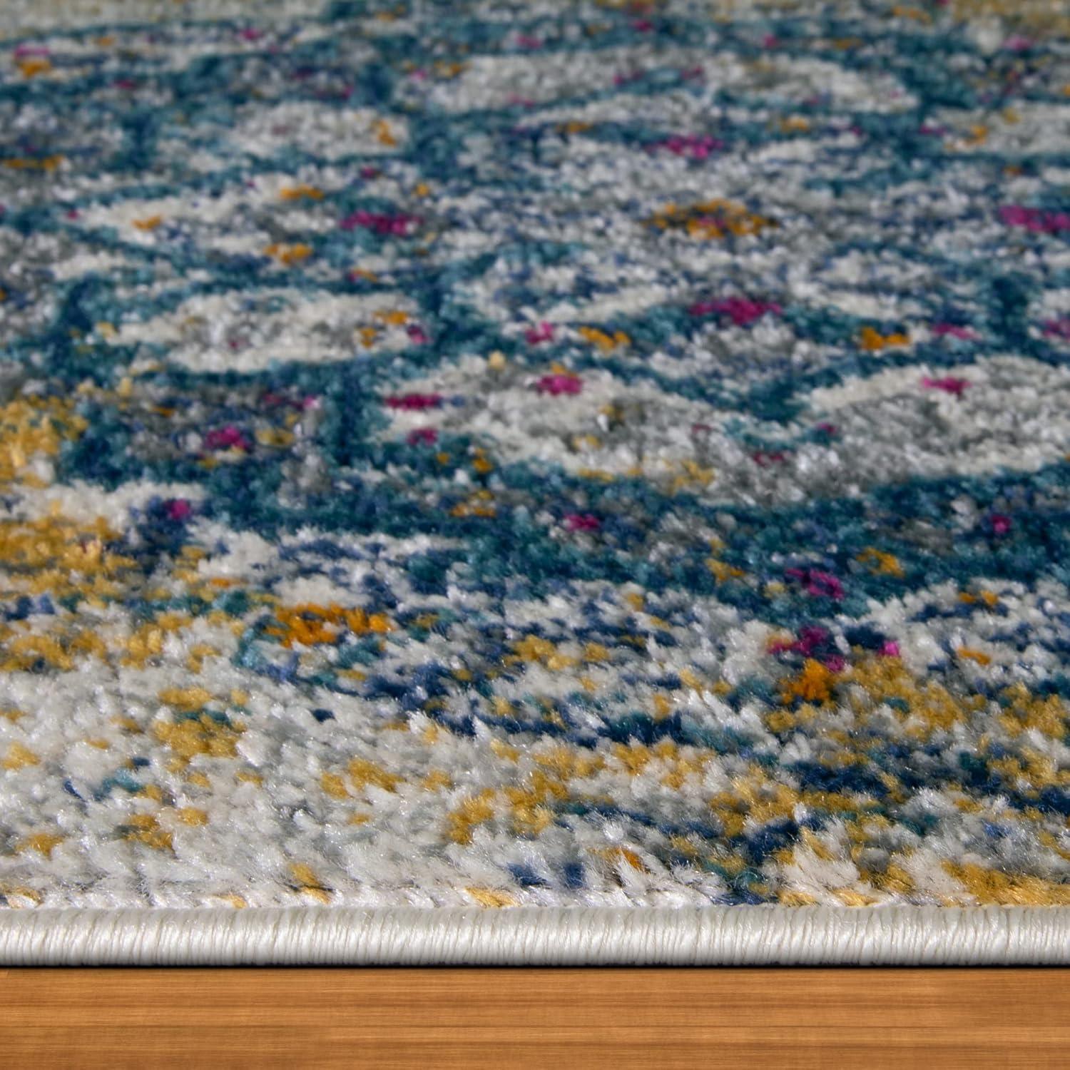 imageLeick Home 594358 Vienne Vintage Turkish Medallion Ivory and Navy Living Room Bedroom Area Rug 19 x 29NavyGold