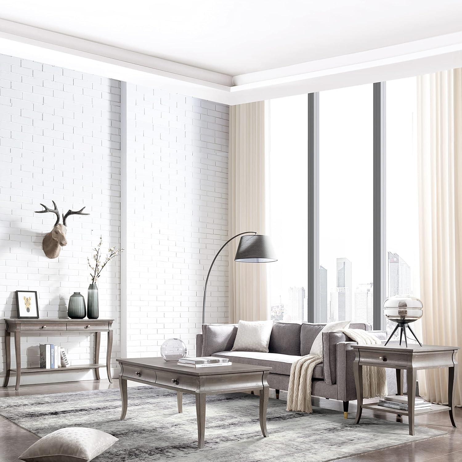 imageLeick Home 594614 Zielle Soft Shag Painterly Modern Rug Gray Living Room Bedroom Area Rug Rectangle 710 x 10