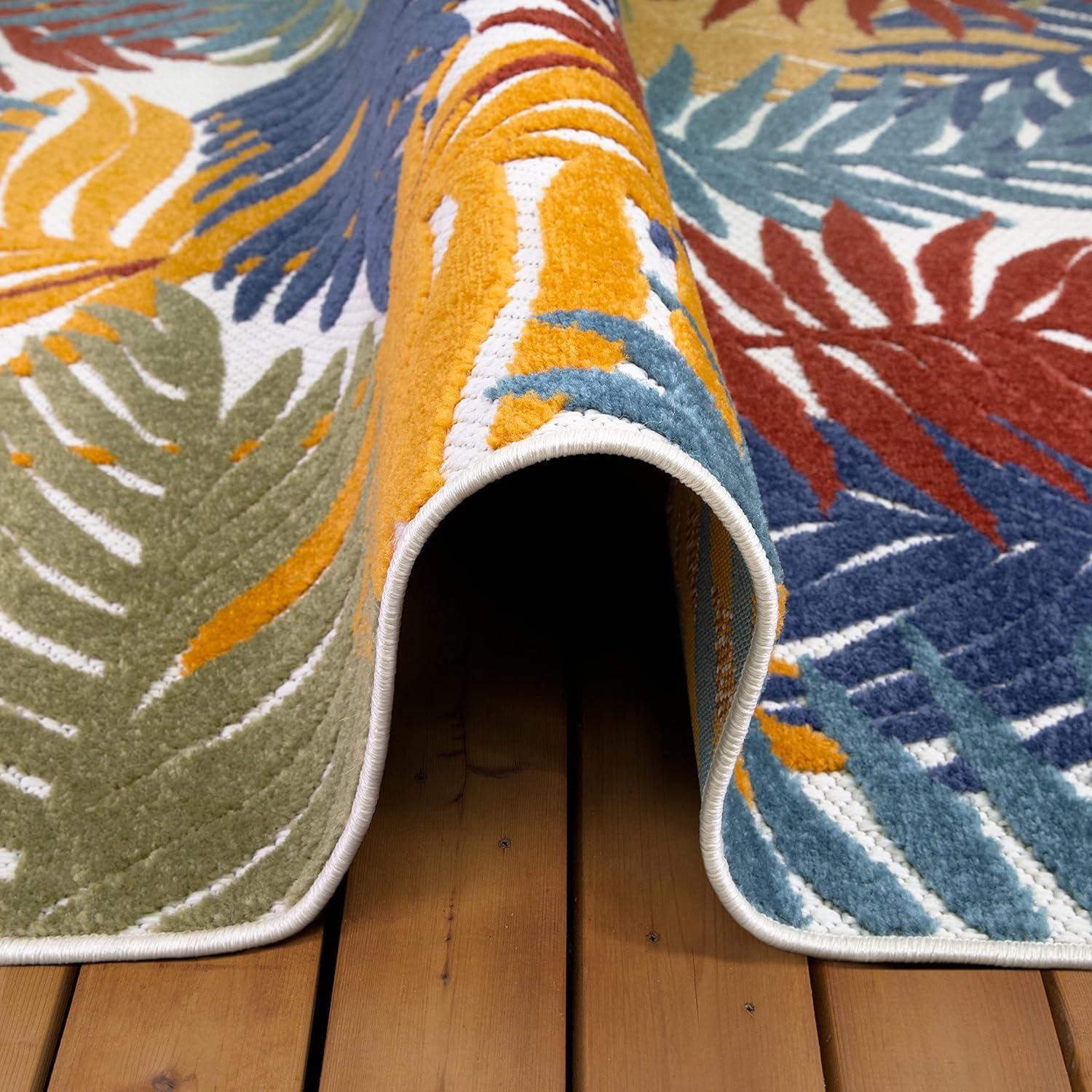 imageLeick Home 595215 Talipot Palm Indoor Outdoor Area Rug Rectangle 67x96