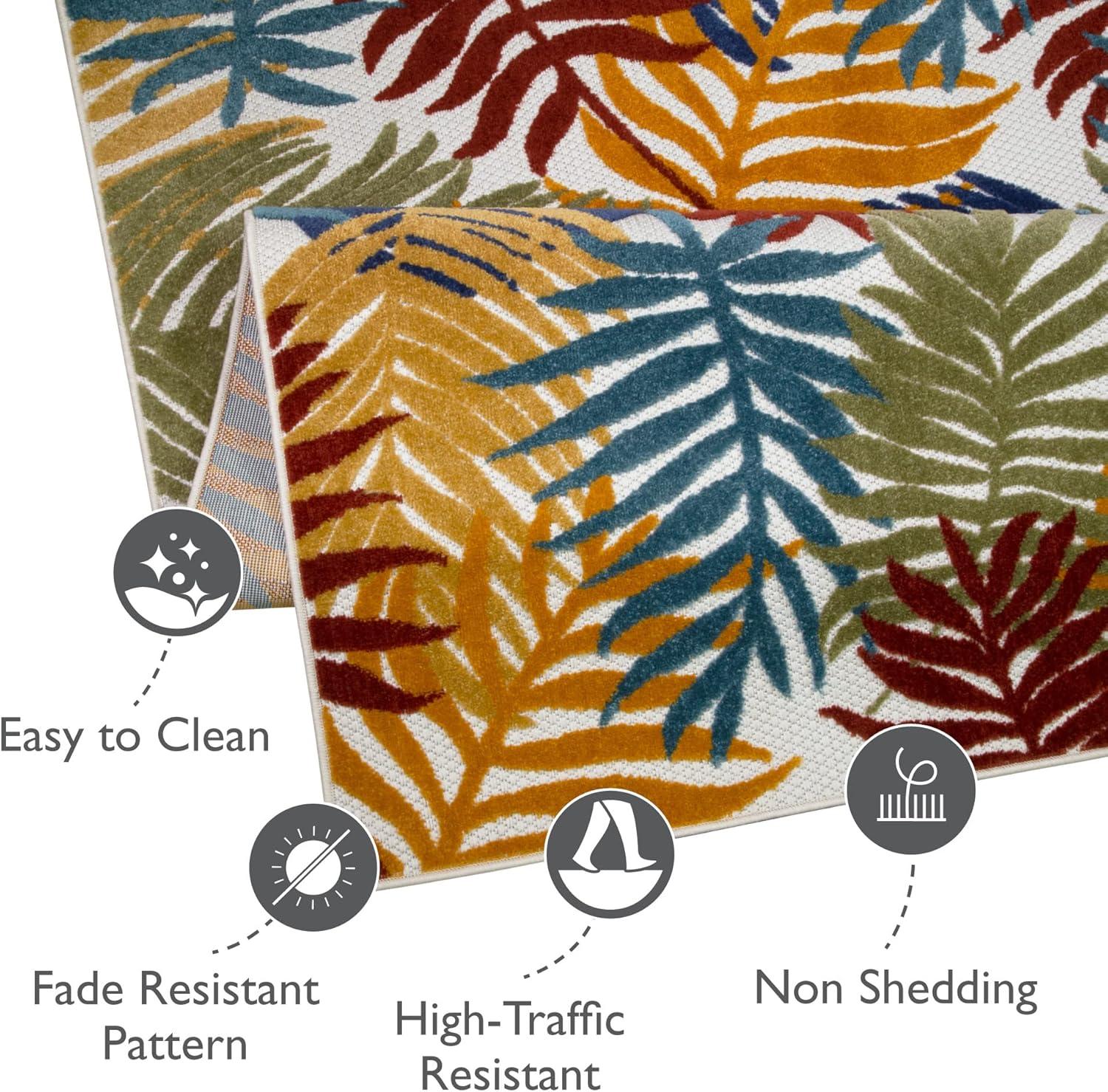 imageLeick Home 595215 Talipot Palm Indoor Outdoor Area Rug Rectangle 67x96