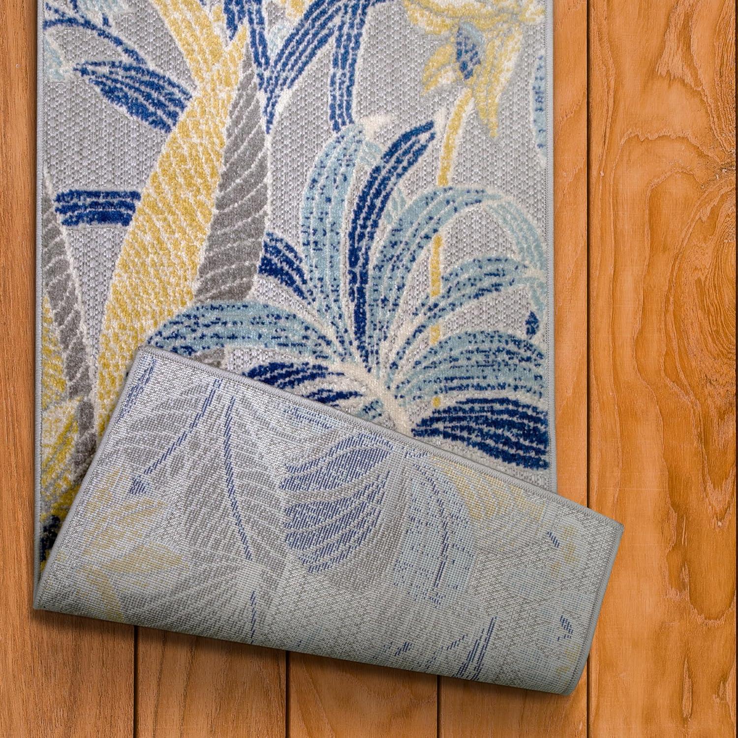 imageLeick Home 595231 Song Runner Floral Indoor Outdoor Area Rug Runner 2x8