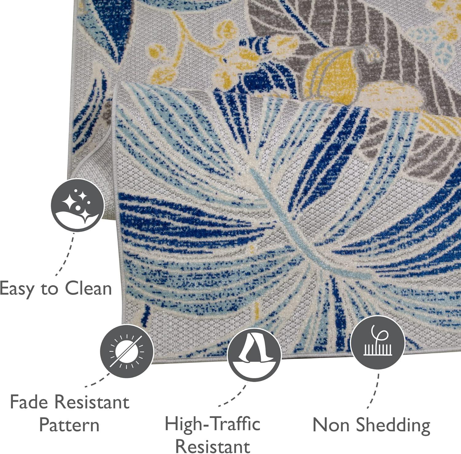 imageLeick Home 595249 Song Floral Indoor Outdoor Area Rug Rectangle 3x5