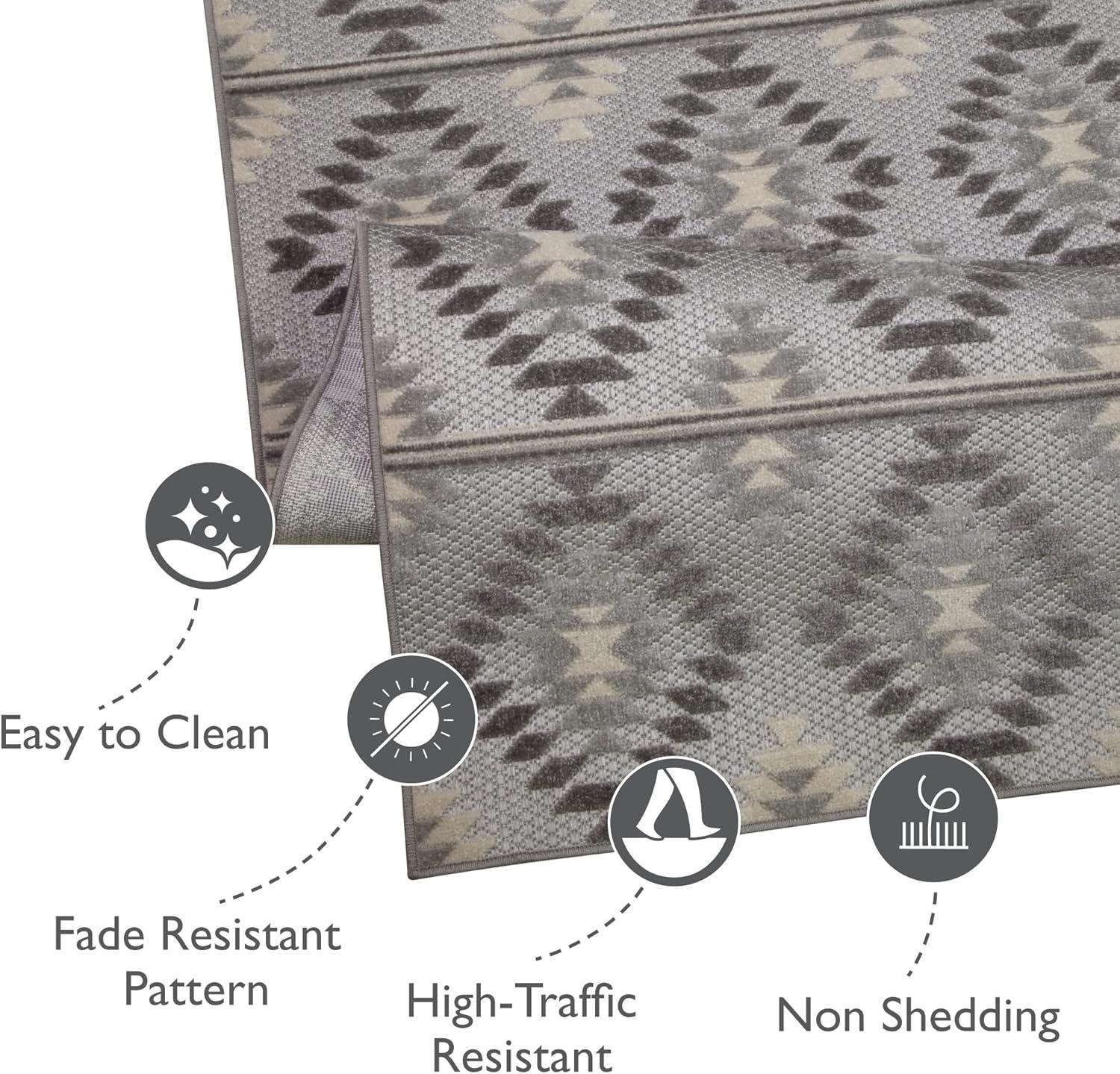 imageLeick Home 595470 Cirrido Southwestern Indoor Outdoor Area Rug Rectangle 53x7