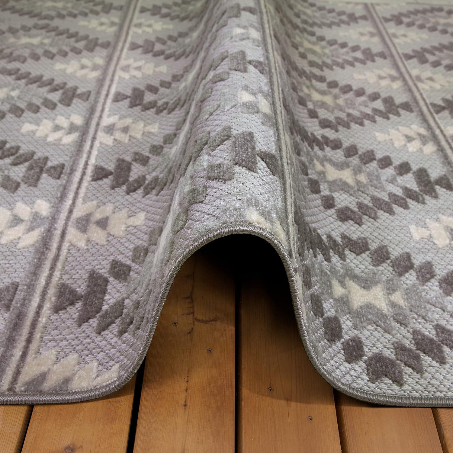 imageLeick Home 595496 Cirrido Southwestern Indoor Outdoor Area Rug Rectangle 67x96