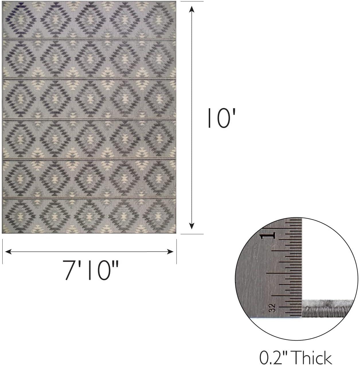 imageLeick Home 595504 Cirrido Southwestern Indoor Outdoor Area Rug Rectangle 710x10