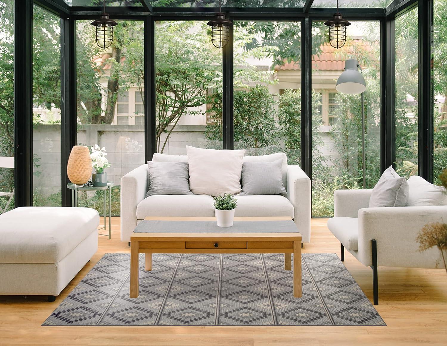 imageLeick Home 595504 Cirrido Southwestern Indoor Outdoor Area Rug Rectangle 710x10