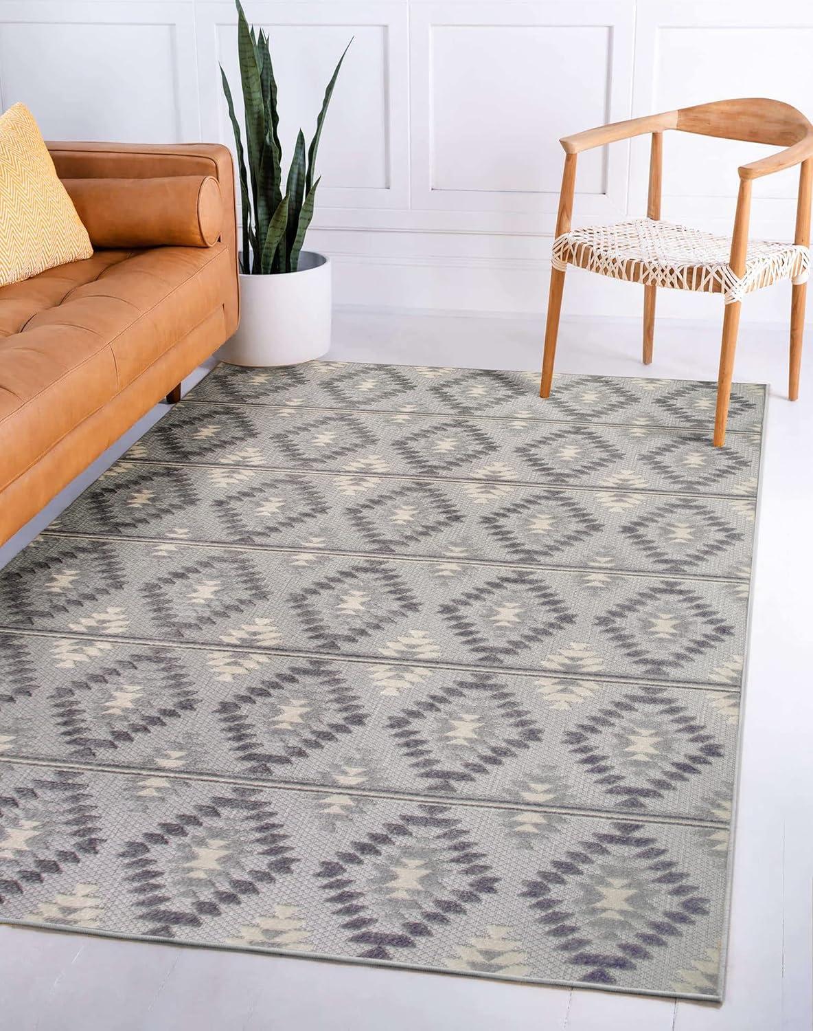 imageLeick Home 595504 Cirrido Southwestern Indoor Outdoor Area Rug Rectangle 710x10
